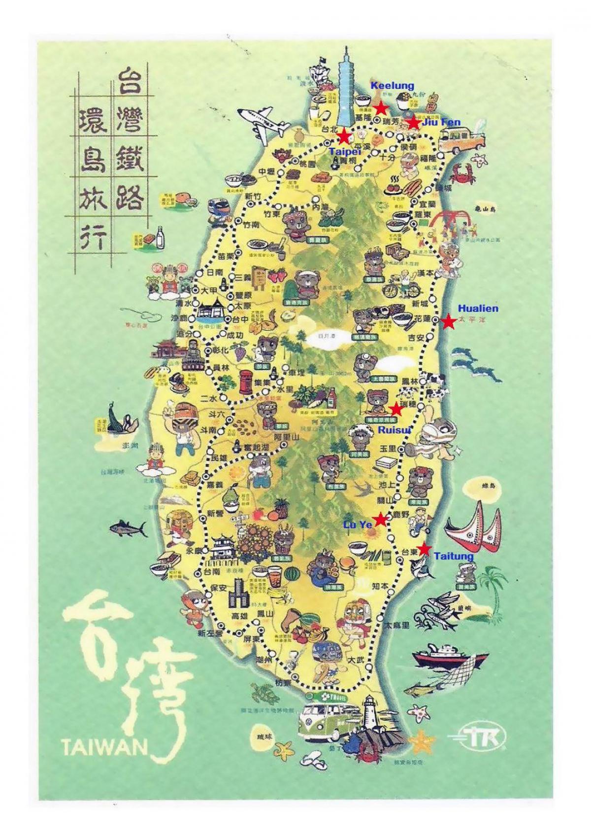 Taiwan travel map